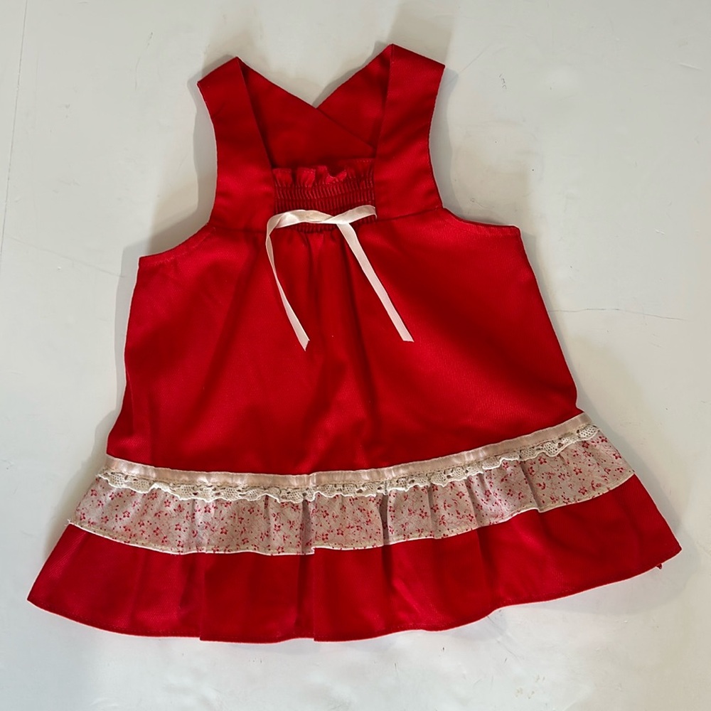 Dimples vintage baby red ruffle dress size 2T